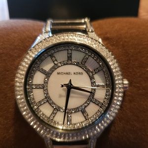 Authentic Michael Kors Silver Bling Watch!